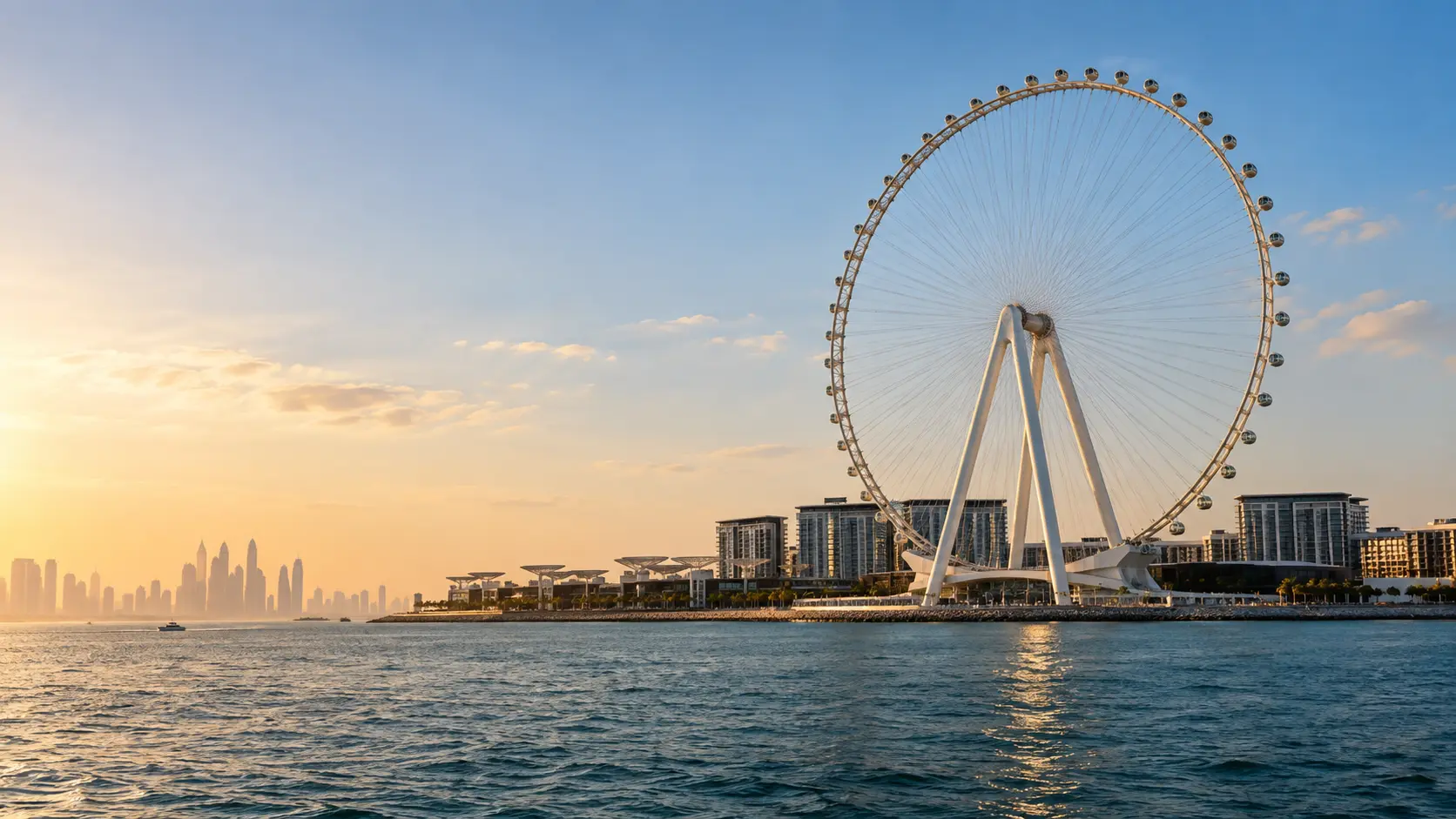 Ain Dubai observation wheel viewed from the Dubai waterfront